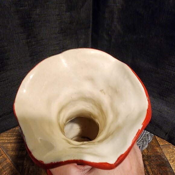 Ornate Red Decorative Vase VTG - Picture 7 of 8